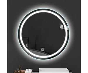 Specchio da bagno a LED anti-appannamento, luce bianca moderna, 70 cm, perfetto per bagni e camere da letto eleganti, riflesso chiaro, facile installazione, design elegante