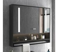 Specchio da bagno a LED con funzione antiappannamento intelligente, oscuramento e visualizzazione dell'ora, per mobili moderni