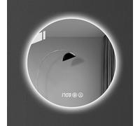 Specchio da bagno a LED con montaggio a parete, specchio per trucco anti-appannamento, 60 cm, 3 colori di luminosità regolabili, illuminazione moderna per la casa