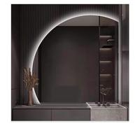 Specchio da bagno a LED da 70 cm, 3000 K/4000 K/6000 K, controllo Smart Touch, design a semicerchio, dimensioni perfette per la decorazione domestica, luminosità regolabile, soluzione di illuminazione