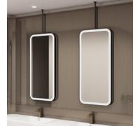 Specchio da bagno a LED, rettangolare, per guardaroba o hotel, design moderno, da appendere sopra il lavandino, ideale per l'ingresso