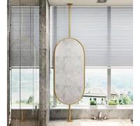 Specchio da bagno a soffitto, 50 x 80 cm, specchio da parete da appendere per corridoio e comò d'ingresso, elegante cornice in metallo, perfetto per l'arredamento moderno della casa