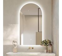 Specchio Da Bagno Ad Arco Con Illuminazione LED A 3 Colori,Specchio LED Senza Cornice, Infinitamente Dimmerabile,Specchio Da Parete,Specchio Decorativo,40x60cm,40x70cm,40x80cm,50x80cm,60x90cm ( Size :