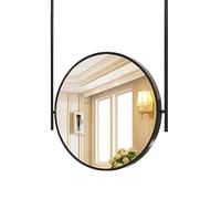 Specchio da Bagno Circolare da Parete, Specchio Decorativo da toeletta con Doppie aste galleggianti, Specchio da soffitto con Braccio, specchi per Il Trucco sospesi Neri per Soggiorno, camer