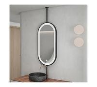 Specchio da bagno con luci a LED, ovale, 50 x 80 cm, design moderno per casa e hotel, elegante specchio da bagno per una maggiore illuminazione e riflessione
