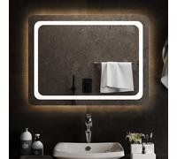 vidaXL Specchio da Bagno con Luci LED 80x60 cm