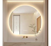 Specchio da bagno dimmerabile a LED a 3 colori - Specchio per il trucco ad alta definizione con design Sk Semi-C per bagni moderni - t Vani Lighting Upgrade