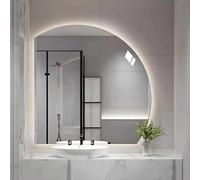 Specchio da bagno dimmerabile a mezza luna LED retroilluminato Touch Smart Makeup Mirror 40 pollici Antifog Modern Home Decor 3 colori perfetto per ty e toelettatura