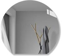 Specchio da Bagno Grande Senza Cornice, Specchio Decorativo Semicircolare alla Moda, Specchio Argentato in Vetro HD da 5 Mm, Specchio per Il Trucco, Decorazione Murale per Camera da Lett, 70cm