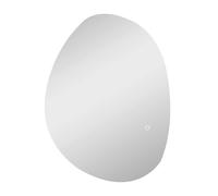Specchio Da Bagno Illuminato A Led Con Colore E Temperatura Regolabile, In Vetro Temperato, 70x5x50 Cm, Argento