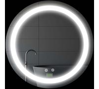 Specchio da bagno Kleankin con luce LED Ø50X4,6 cm Interruttore tattile 3 luci regolabili