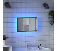 Specchio da Bagno LED con Illuminazione Integrata, Design Elegante a Montaggio a Parete, Materiale Truciolato Resistente all'Umidità, Vetro per Riflesso