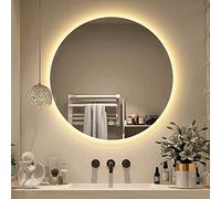 Specchio da bagno retroilluminato a LED con sensore touch, specchio da parete con grado di protezione IP44, luce calda da 400 mm, perfetto per trucco e toelettatura, dimensioni 50 cm