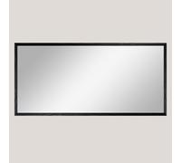 Specchio da bagno rettangolare infrangibile, superficie trasparente, gioco da parete per bambini, ideale per bagno o camera da letto, nero, 70 x 90 cm