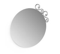 Specchio da bagno Rotondo con decorazione CROMO LINEA RETRO' Dimensione 61x3x h 64 cm finitura Cromo vintage
