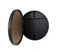 Specchio da bagno rotondo nero con ripiano, 60 x 60 x 13 cm, mobiletto da trucco da parete, mobile elegante e funzionale per la casa, ideale per il rifacimento elegante del bagno