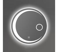 Specchio da bagno rotondo retroilluminato a LED senza cornice dimmerabile Touch Control 3 temperatura di colore Dual Touch Button Ingrandimento Caratteristica Design moderno per la decorazione della