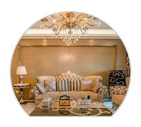 Specchio Da Bagno Semicircolare, Specchio Da Parete A LED Con 3 Luci Colorate, Specchio Di Vanità Antiappannamento, 50cm/60cm/70cm/80cm/90cm/100cm, HD/Prova Di Esplosione, 3 Modi Di Appendere ( Color