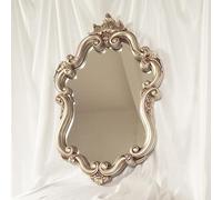 Specchio da bagno vintage, classico specchio decorativo da parete, stile barocco oro e argento antico, grande specchio d'accento per ingresso