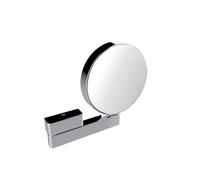 Specchio da barba e specchio cosmetico Emco, specchiato su entrambi i lati, ingrandimento 3x e 7x, rotondo, su braccio articolato, non illuminato