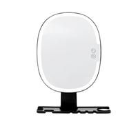 Specchio da barba per doccia, ricaricabile anti | Luce LED con controllo touch, design impermeabile infrangibile, supporto a ventosa rimovibile, ricarica USB rapida