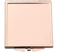 Specchio da borsa Specchio cosmetico tascabile pieghevole a doppia faccia Strumento per trucco da viaggio compatto Quadrato, Specchio per trucco tascabileModa Processata