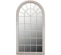 Specchio da giardino rustico, 60 x 116 cm, in ferro e vetro, per interni ed esterni, decorativo e resistente alle intemperie, perfetto per giardino, terrazza o soggiorno
