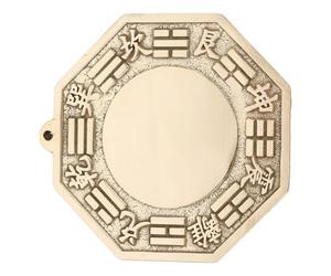 Specchio da Ingresso Bagua Convesso in Ottone, Decorazione Oro | Artigianato Tradizionale Feng Shui, per Casa e Ufficio, Appeso, Stile Retrò, Porta Fortuna