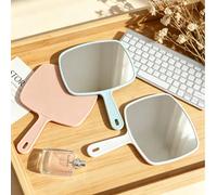 Specchio da mano extra grande, specchio da trucco portatile ad alta definizione minimalista, può essere appeso, adatto per saloni di bellezza vetro
