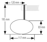 Specchio da manubrio HIGHSIDER pro Victory-X RIM con indicatore a LED per KAW...