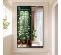 Specchio da parete a figura intera, specchio push-pull per soggiorno e camera da letto, design moderno nascosto, elegante decorazione per ingresso, soluzione salvaspazio