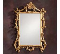 Specchio da parete a forma di arco in oro antico, design scolpito per soggiorno, camino, camera da letto, ingresso - elegante decorazione per la casa
