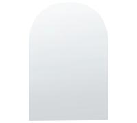 Beliani Specchio da parete a forma di arco senza cornice argento 70 x 75 cm