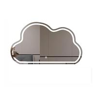 Specchio da parete a LED, con luce a LED, asimmetrico, specchio per il trucco con 3 modalità di colore, striscia luminosa dimmerabile, controllo touch screen, per bagno, soggiorno, ufficio (40 x 60 cm