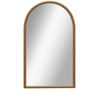 Specchio da Parete ad Arco 65x110 cm Cornice in Legno Marrone Scuro