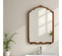 Specchio da parete antico ad arco, cornice in metallo vintage con design scolpito, perfetto per ingresso, soggiorno o decorazione del bagno
