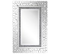Specchio da Parete Argentato Rettangolare Accessorio Moderno 60x90 cm Pabu