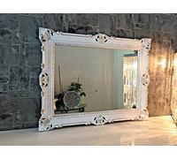 Specchio da parete bianco argento barocco 90 x 70 cm specchio antico da parrucchiere specchio da bagno specchio antico 3057WS