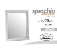 SPECCHIO DA PARETE BIANCO SPECCHIERA CORNICE DECO MURO CLASSICO MODERNO 4535 CM