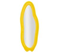 Specchio da parete con cornice in legno rivestita in velluto giallo Linea CHANEL YELLOW Dimensioni 60x4x h 160 cm - Colore Giallo giallo