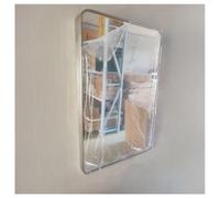 Specchio da parete con telaio in acciaio inox, inclinazione fissa, per disabili, visibilità completa, 91,4 cm di lunghezza x 61 cm di larghezza, ideale per il bagno, design accessibile, maggiore