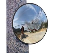 Specchio da parete convesso | Specchio di sicurezza rotondo da 11,8 pollici | rotondo grandangolare regolabile per la visione a parete metallizza lo specchio convesso