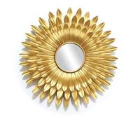 Specchio da parete Creative Sunshine Metal Wall Art Decor Stile scandinavo Wall Sun Decor Per soggiorno Bagno Decor corridoio, 80cm
