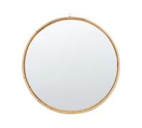 Specchio da parete decorativo con cornice rotonda in rattan ø 60 cm Barung