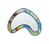 Specchio da parete di forma irregolare e rotonda in vetro e multicolore Bouvron