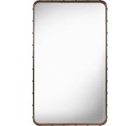 Specchio da Parete GUBI Adnet Rettangolare in Pelle Marrone Chiaro 65 x 115 cm