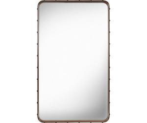 Specchio da Parete GUBI Adnet Rettangolare in Pelle Marrone Chiaro 65 x 115 cm