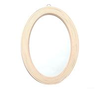 Specchio da parete in rattan intrecciato, design artigianale per uno stile unico della casa