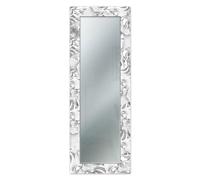 Lupia - Specchio da Parete Lungo MIRROR FANTASY CALLE WHITE, Specchiera Rettangolare con Cornice Legno Stampata, Design Moderno Tropicale, Adatto per Camera da Letto, Soggiorno, Ingresso, 52x152 cm