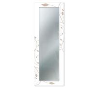 Lupia - Specchio da Parete Lungo Moderno, Mirror Fantasy STELI Brown, Cornice Stampata in Legno, Vetro Cristallo Prima Luce, Ideale per Camera, Soggiorno, Ingresso, 52x152 cm